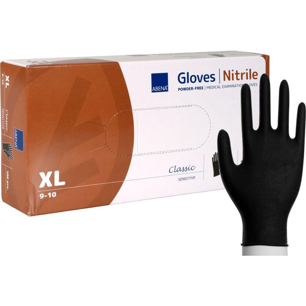 Handske XL nitril sort Abena