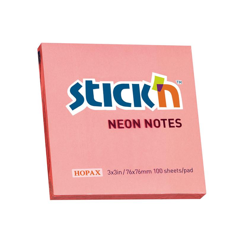 Stick'n neonblok rosa 76 x 76 mm
