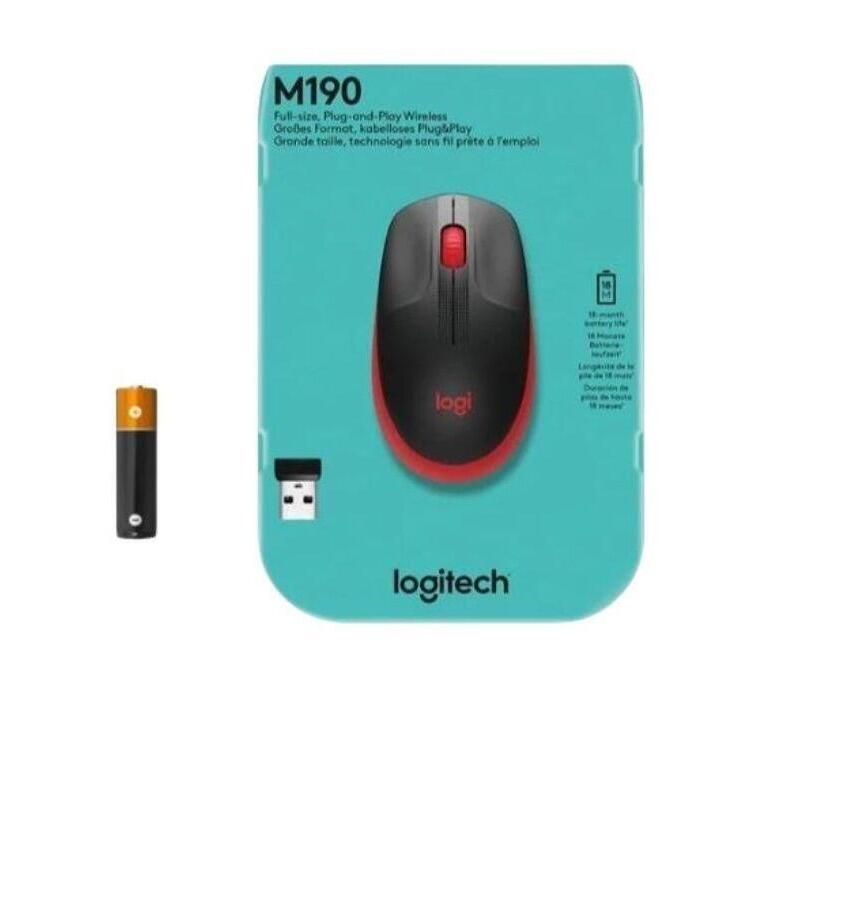 Mus logitech M190 Rød