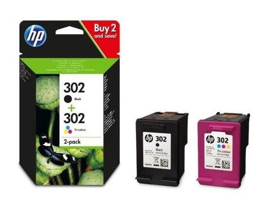 HP 302 black & tricolour
