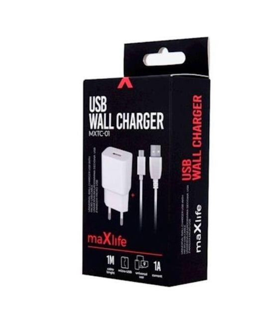 Oplader 220V m/micro USB 1 m kabel