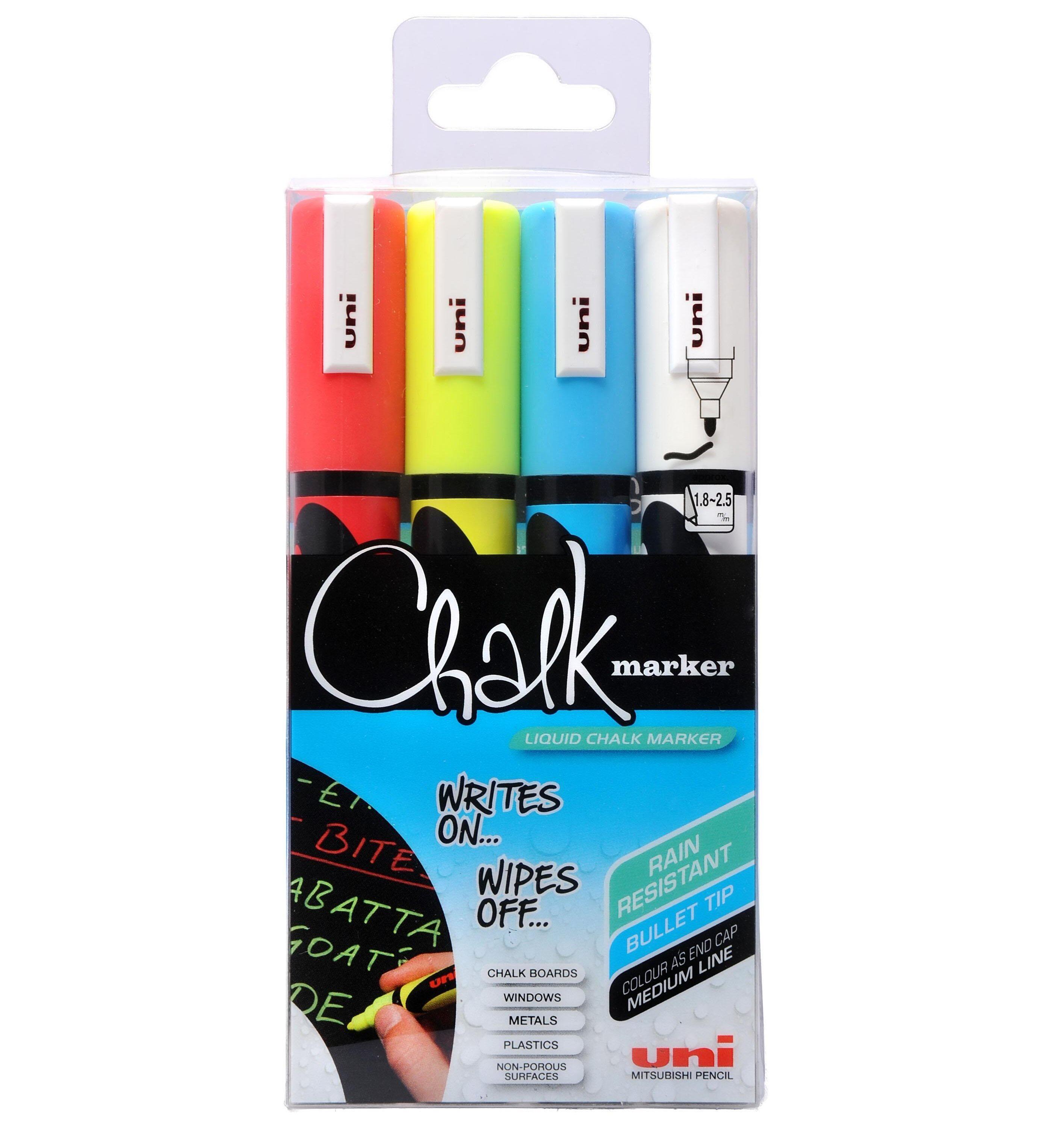Uni Chalkmarker 2,5mm 4 stk.