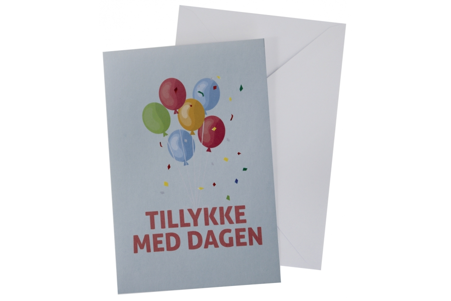 Tillykke Kort m. kuvert