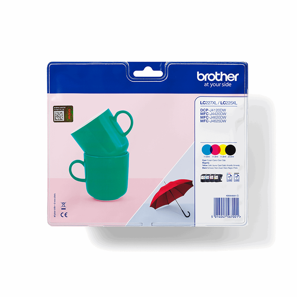 Brother LC227XL LC225XL 4-pack