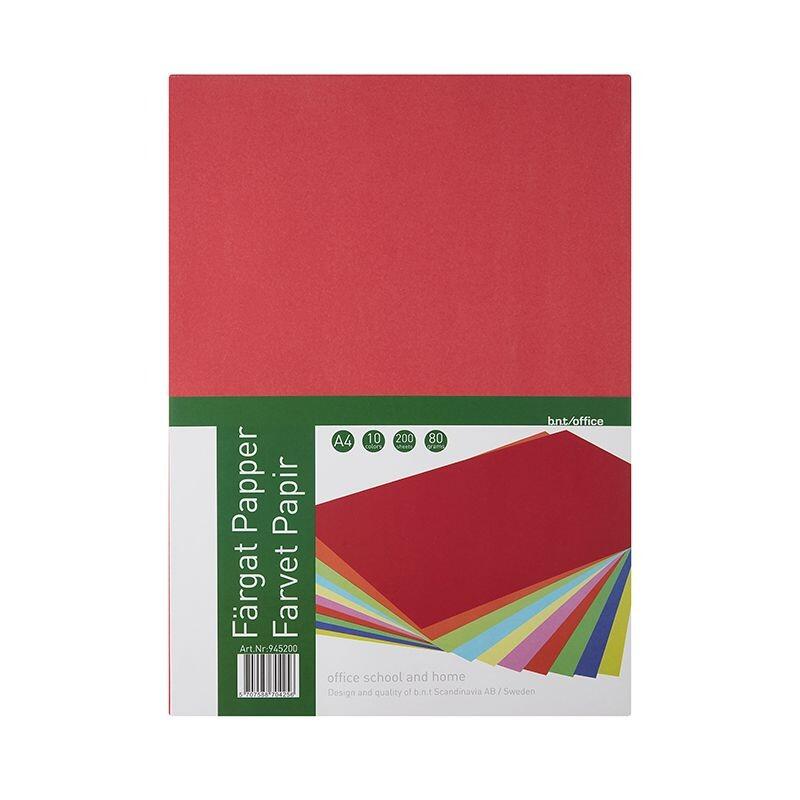 Kopipapir A4 80g 200ark ass. farver