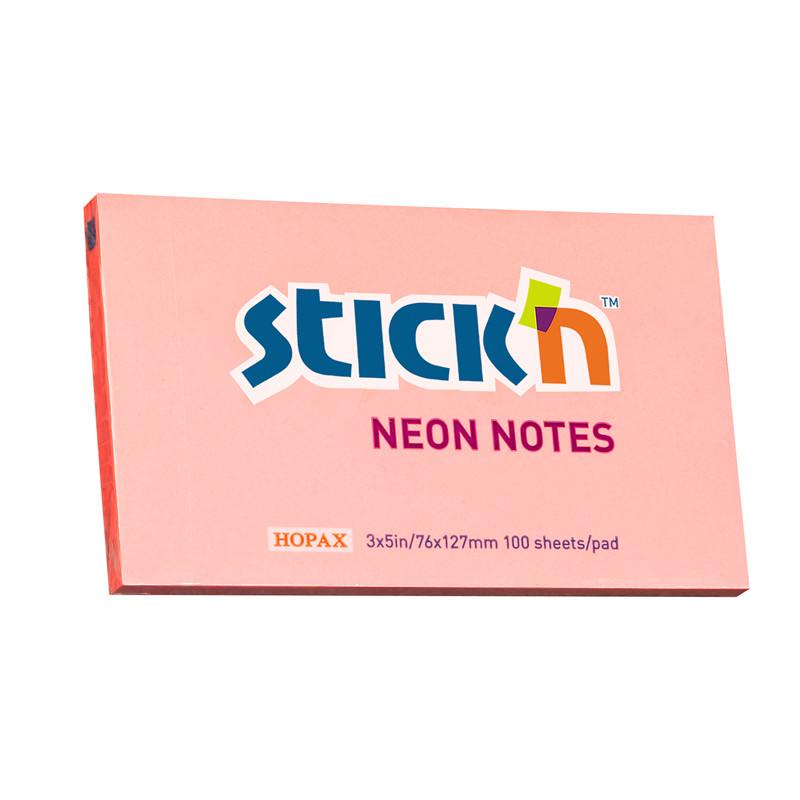 Stick'n neonblok rosa 76 x 127 mm