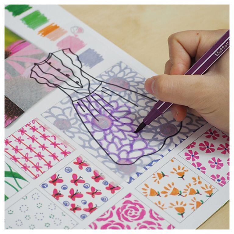 Aktivitetsbog Floral Garden Stick'n