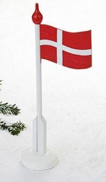 Flagstang m/dannebrog træ 37 cm