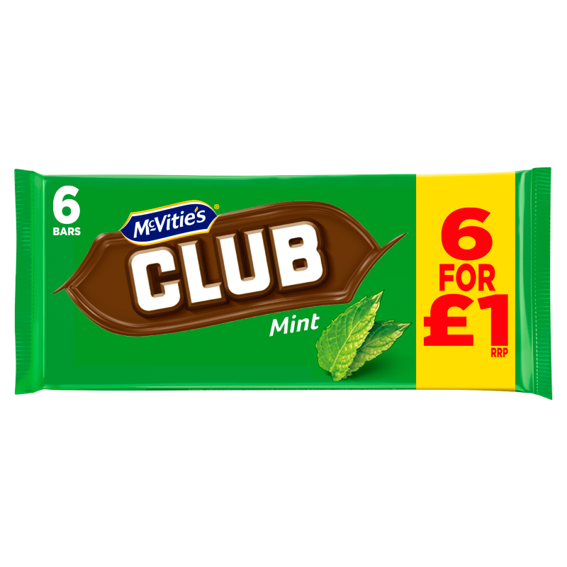 McVities Club Mint 6 Pack PMP £1.12