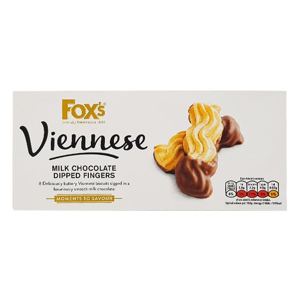 Foxs Viennese M/Choc Dipped Fingers 105g x12