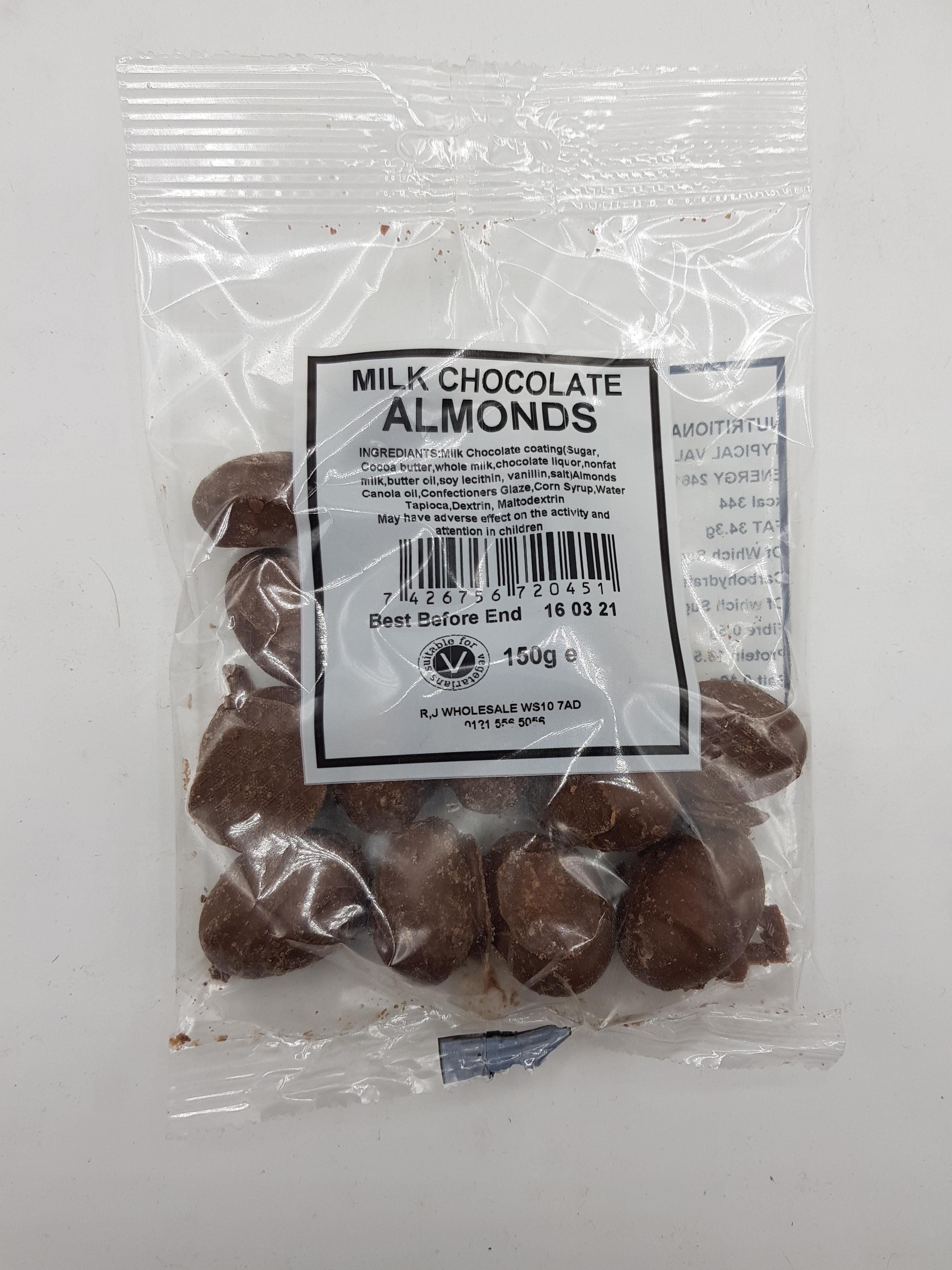 Milk Choc Almonds Lewis Food Wholesalers