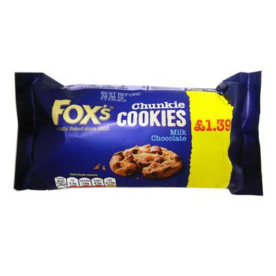 Fox's Milk Chocolate Chunkie Cookies | Lewis Food Wholesalers