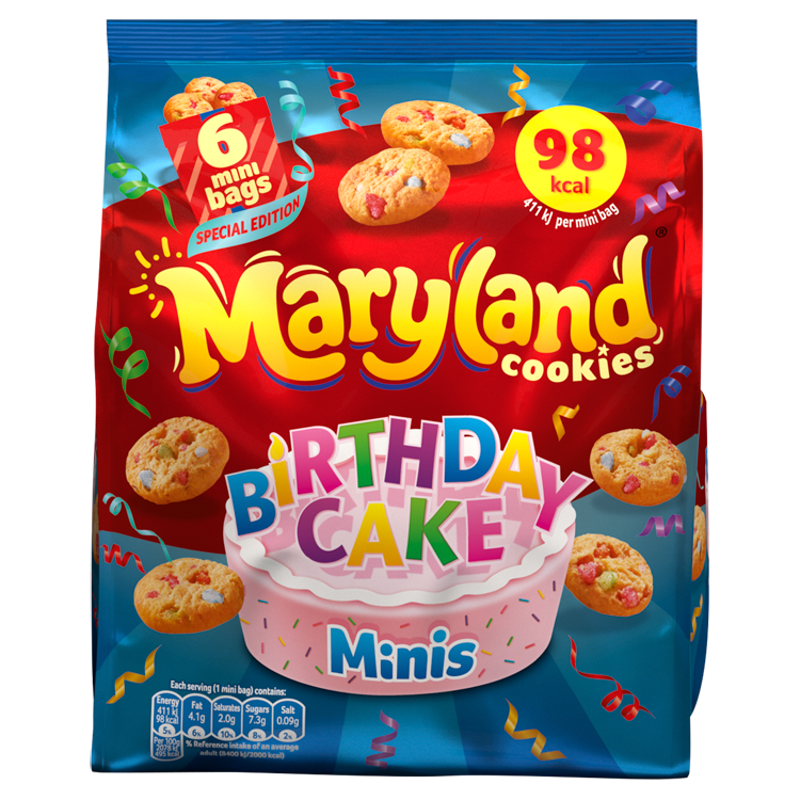 Maryland Minis Birthday Cake 6Pk