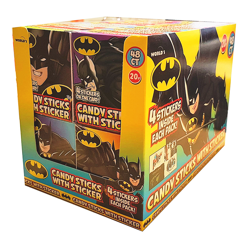 Batman Candy Sticks With Stickers