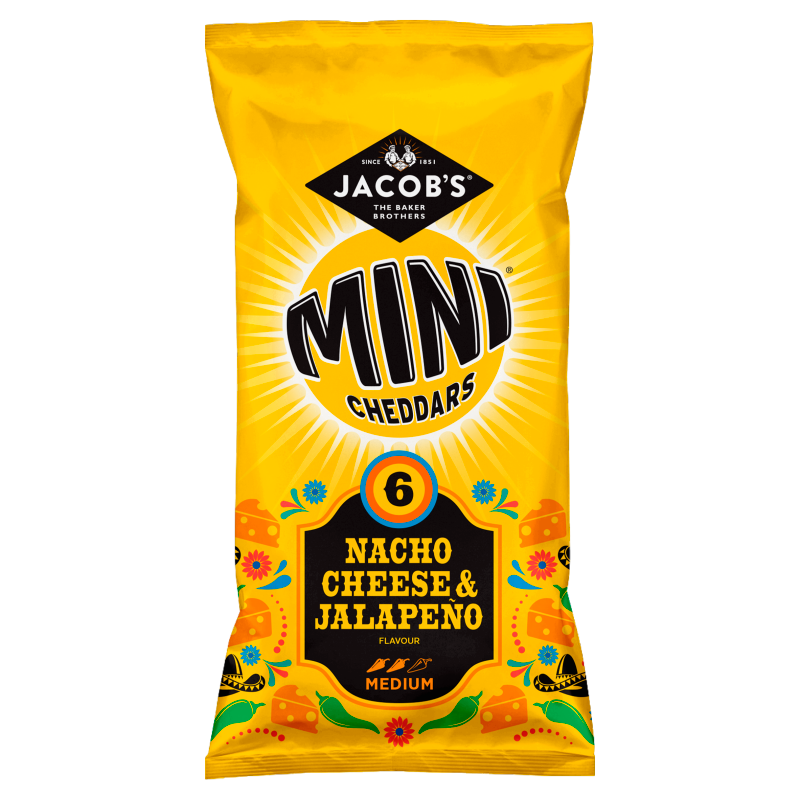 Jacob's M/Cheddar Nacho cheese & Jalap 6pk x12