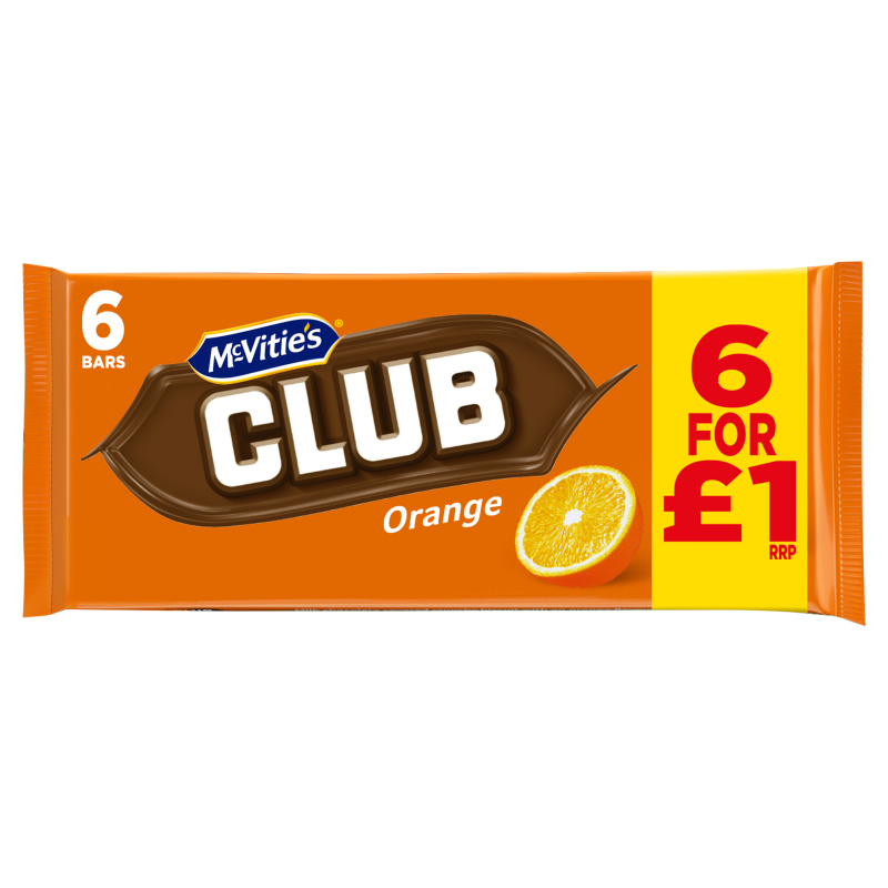 McVities Club Orange 6 Pack PMP £1.12