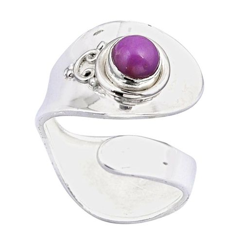 Image#1 Natural Purple Phosphosiderite Ring - Size ADJ (N+)