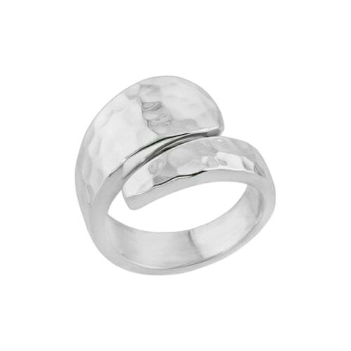 Image#1 16mm Wide Hammered Ring - Size ADJ (M - W )