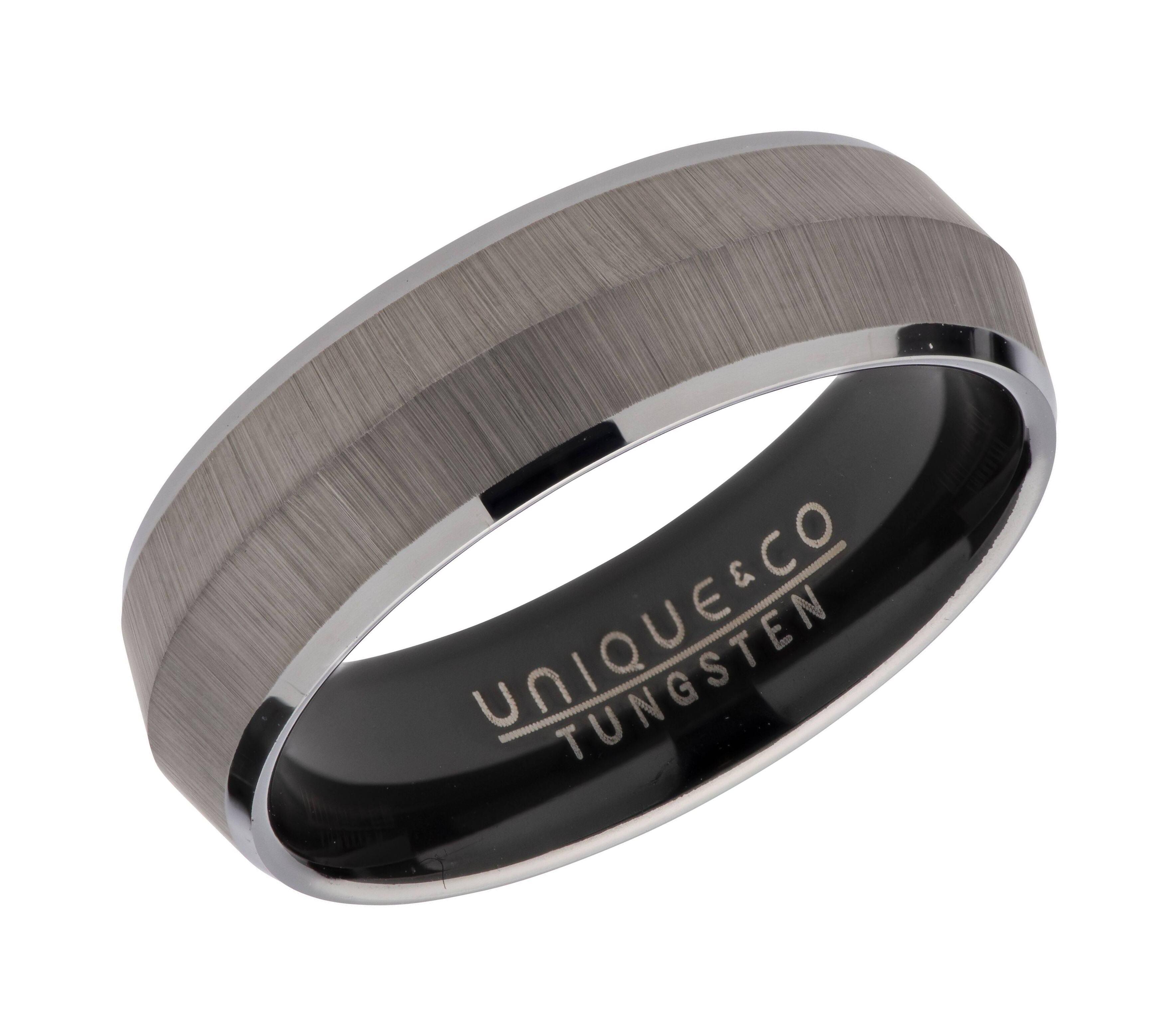 Tungsten Carbide Black IP Plated 7mm Ring