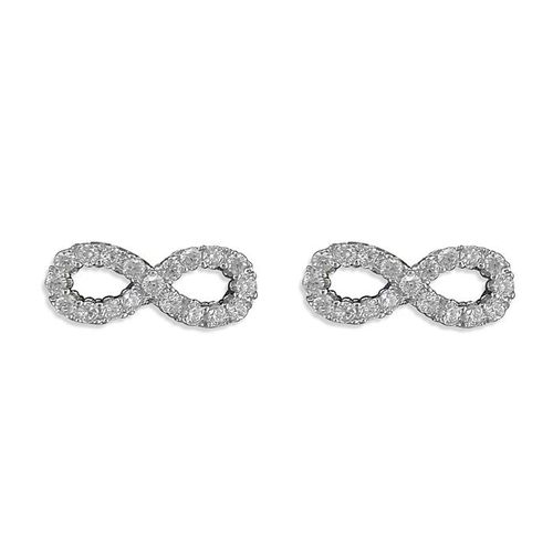 Image#1 Small CZ Infinity Stud Earrings