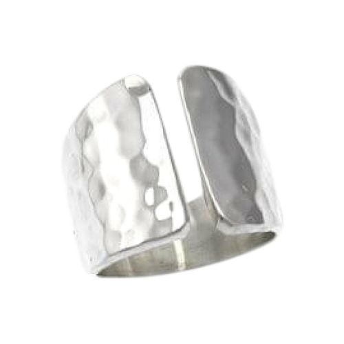 Image#1 18mm Wide Hammered Ring - Size ADJ (L - V )