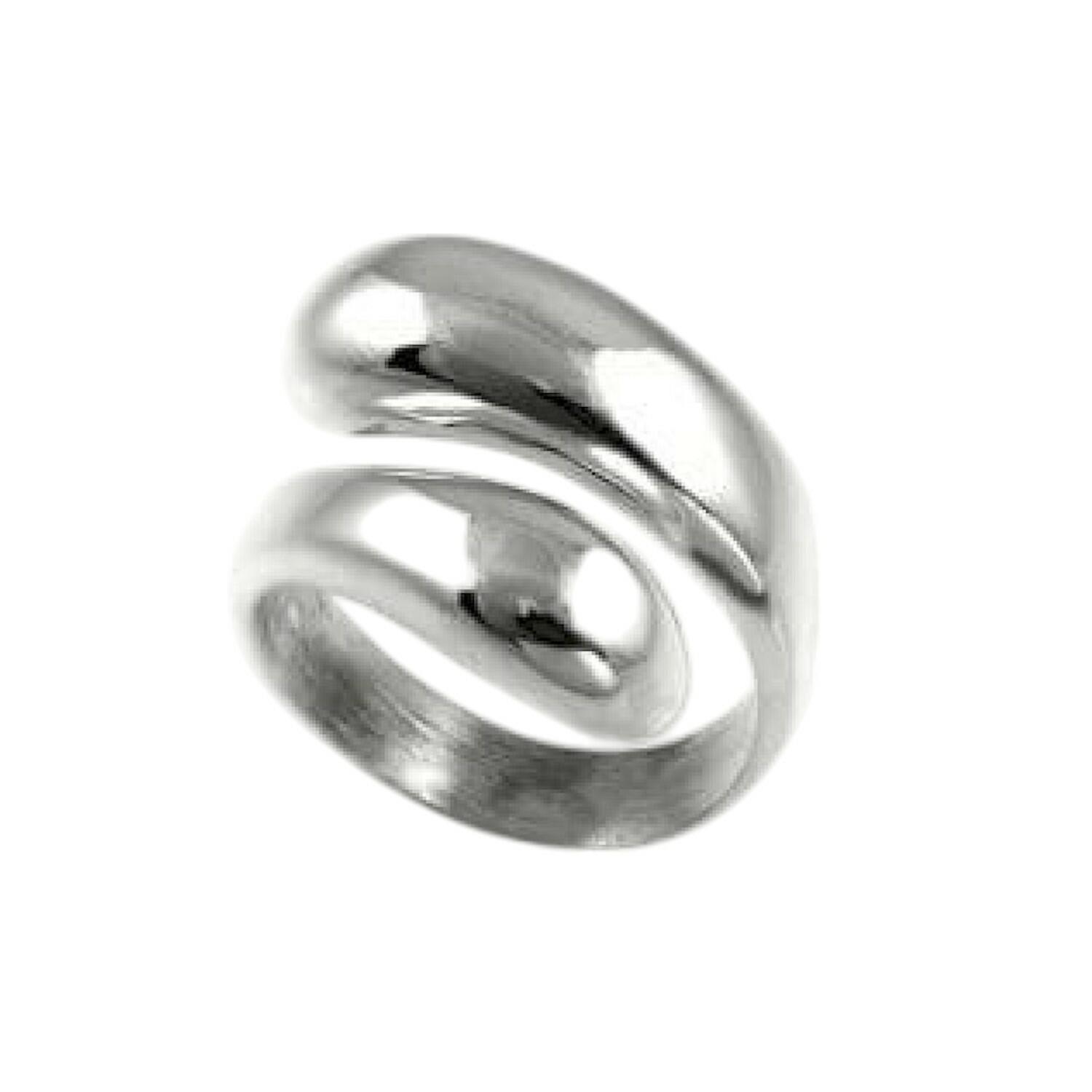 Image#1 17mm Wide Polished Solid Ring - Size ADJ (H - W )