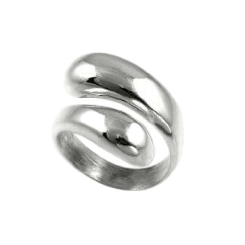 Image#1 17mm Wide Polished Solid Ring - Size ADJ (H - W )