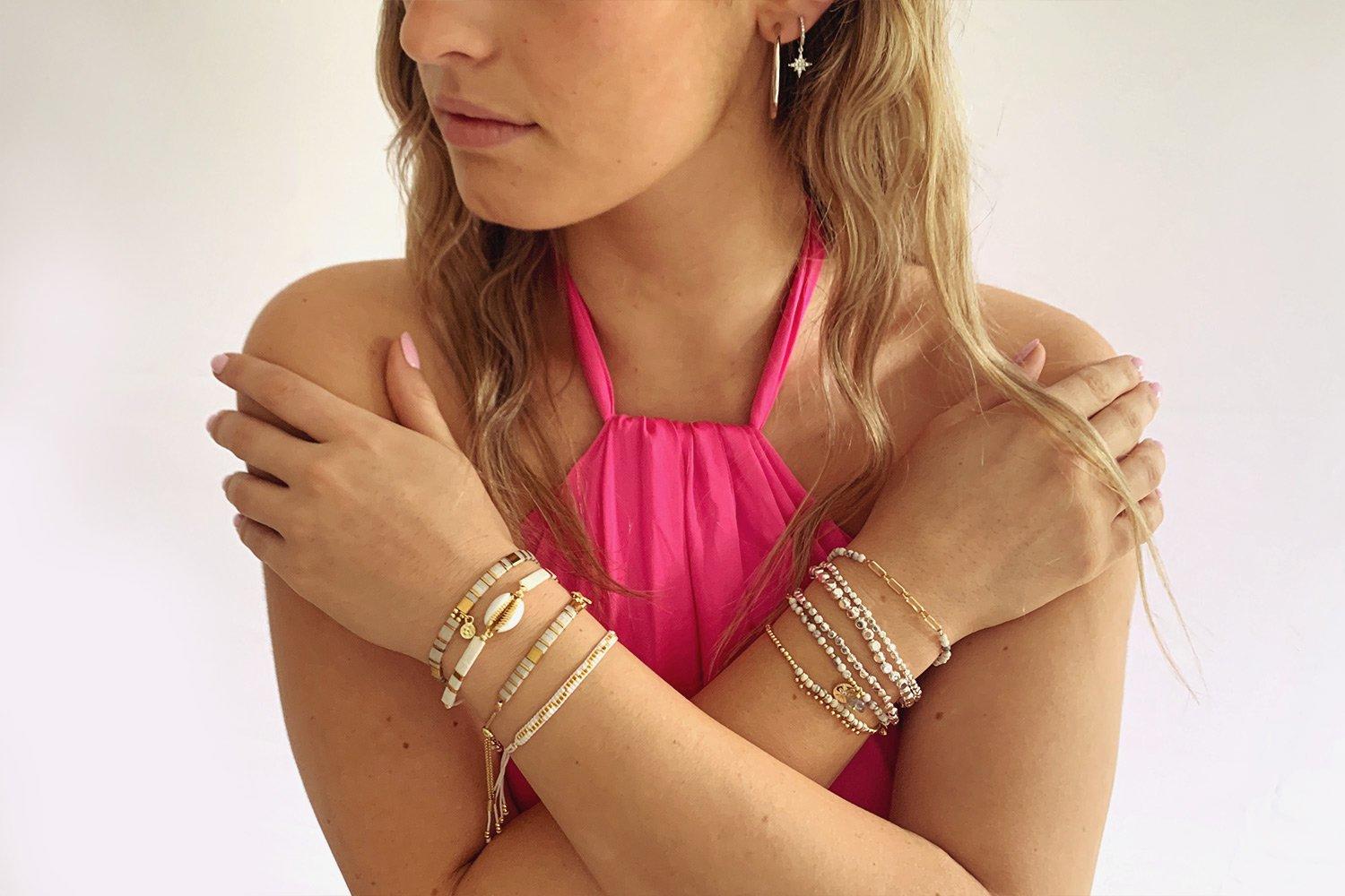 Image#2 Britas Bay White Link Bracelet