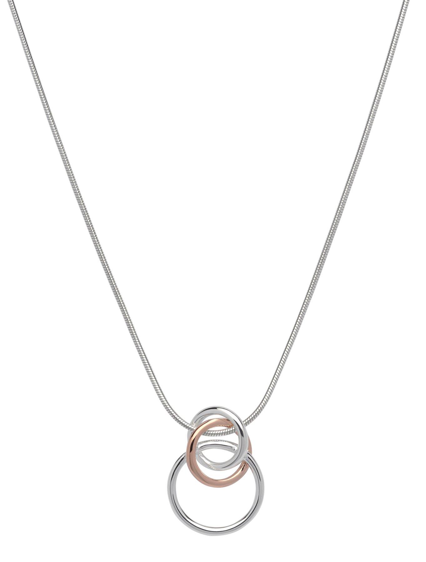 Sterling silver best sale rose gold necklace