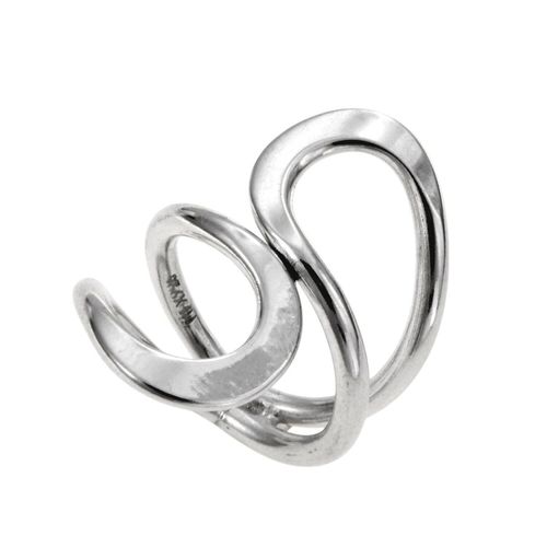 Image#1 30mm Wide, Polished Loop Ring - Size ADJ (L - S )