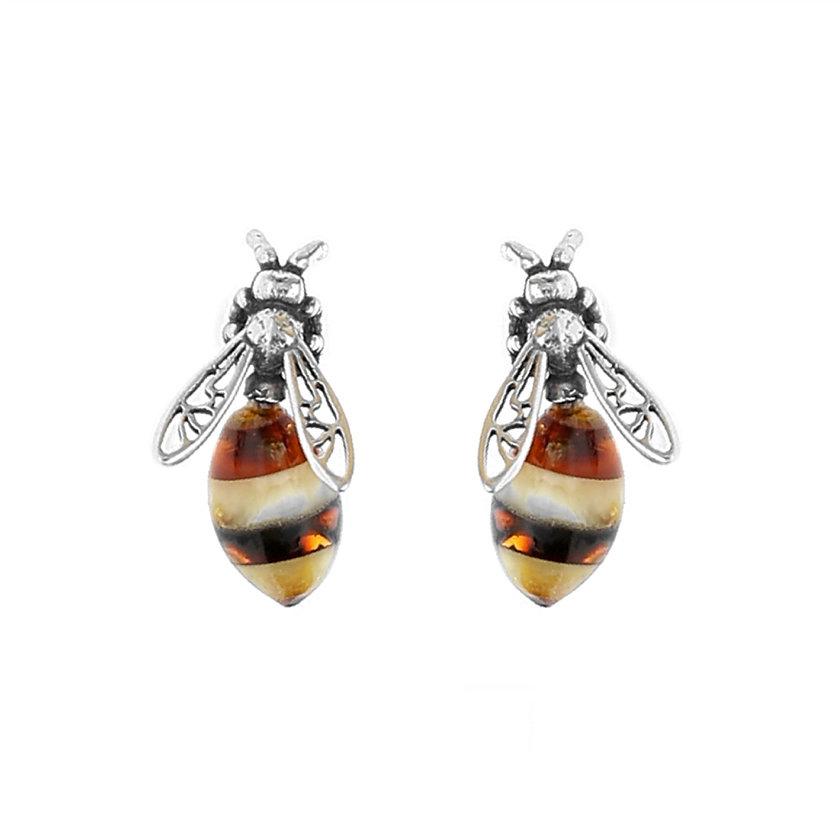 Designer Multi Amber Bee Earrings