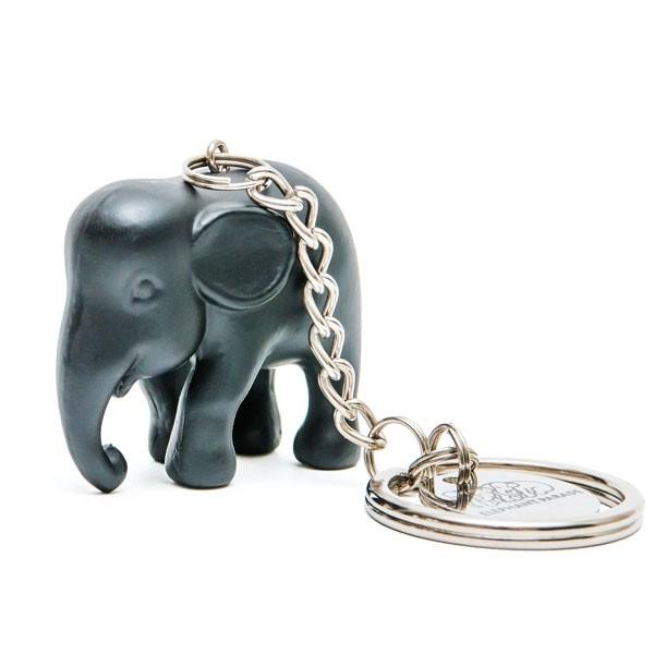 Elephant Parade Key Ring Black ElElephant Paradehant in Silicone M1