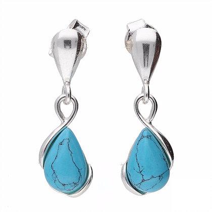 Simple Designer Turquoise Drop Earrings