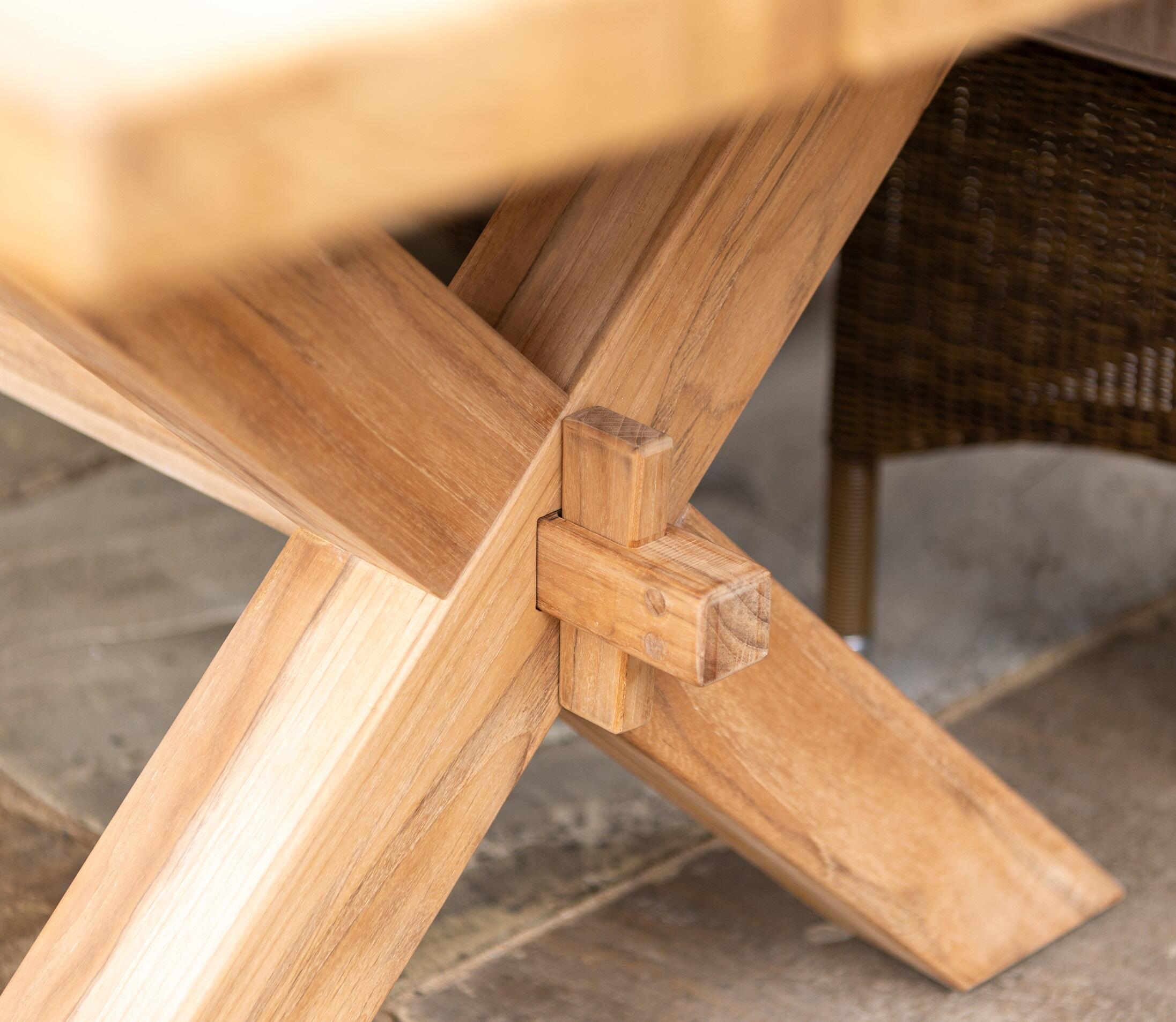 teak joinery leg detail for patio garden picnic dining table
