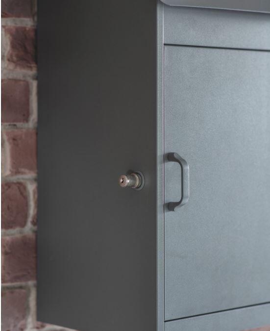large metal post box and parcel box for outdoor front door use safe and secure storage