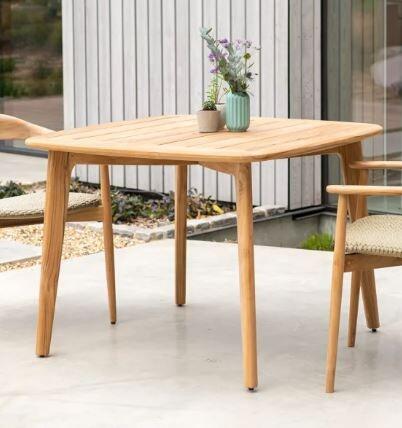 teak square garden outdoor dining table high grade wood modern design dana