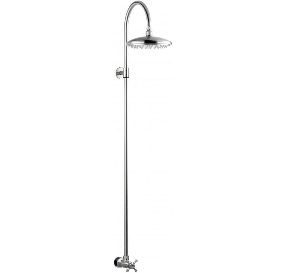outdoor shower stainless steel 304 grade modern garden shower single feed swan neck