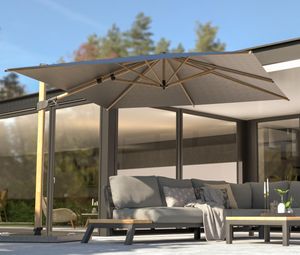 cantilever parasol garden patio shade sand modern siesta premium aluminium high quality