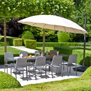 cantilever garden parasol modern patio shade lounge dining outdoor 300cm canopy ecru cream