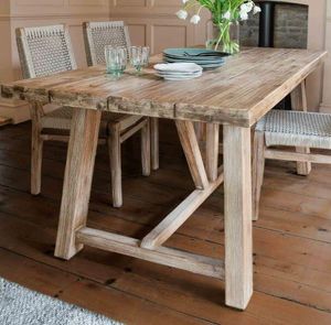 small wood garden patio dining table acacia hardwood chilford indoor outdoor