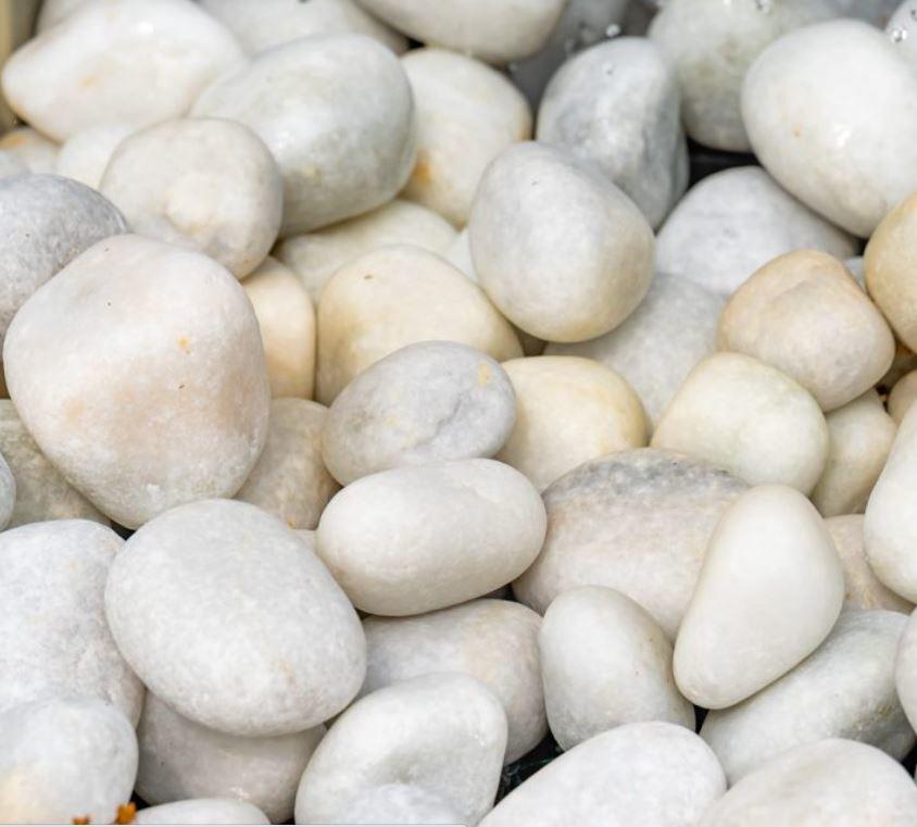 white quartzite decorative pebbles stones