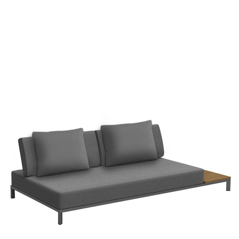 garden sofa end unit grey all weather cushions sunbrella modular corner lounge sofa motion