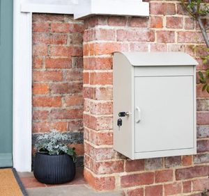 modern clay outdoor parcel box postbox storage at front door stowe