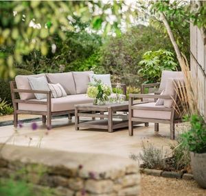 garden lounge sofa set outdoor patio all weather sandridge acacia hardwood