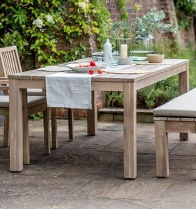 wooden garden dining table outdoor patio furniture acacia hardwood porthallow large rectangle picnic