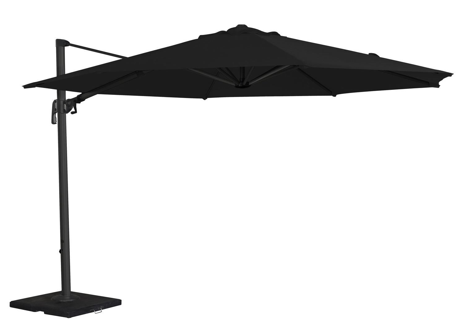 cantilever garden parasol charcoal aluminium 3.5 m