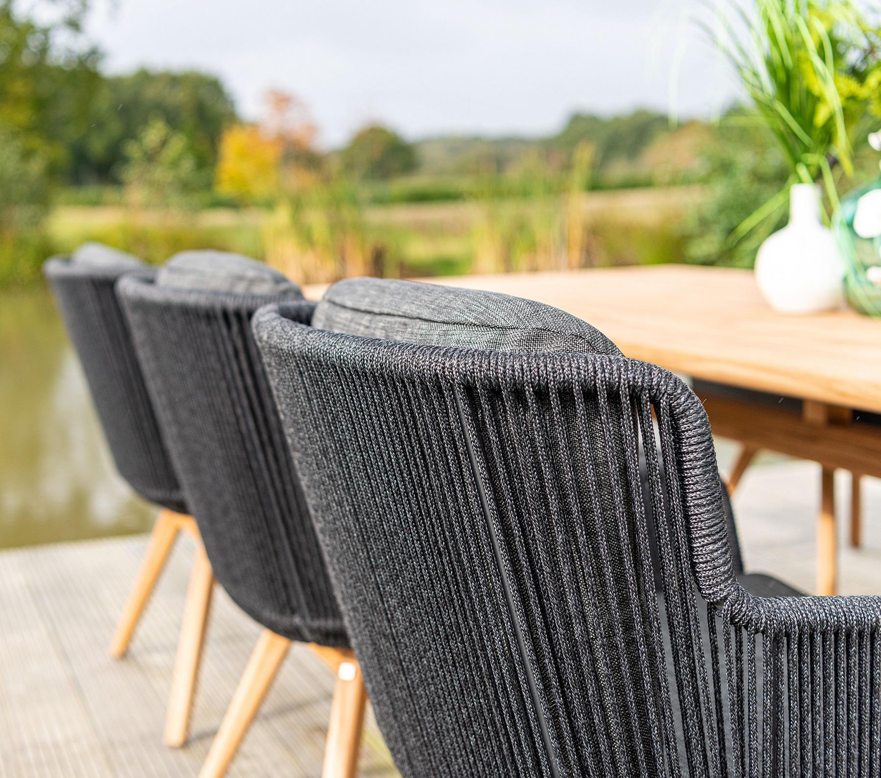 rope weatherproof weave garden dining chairs