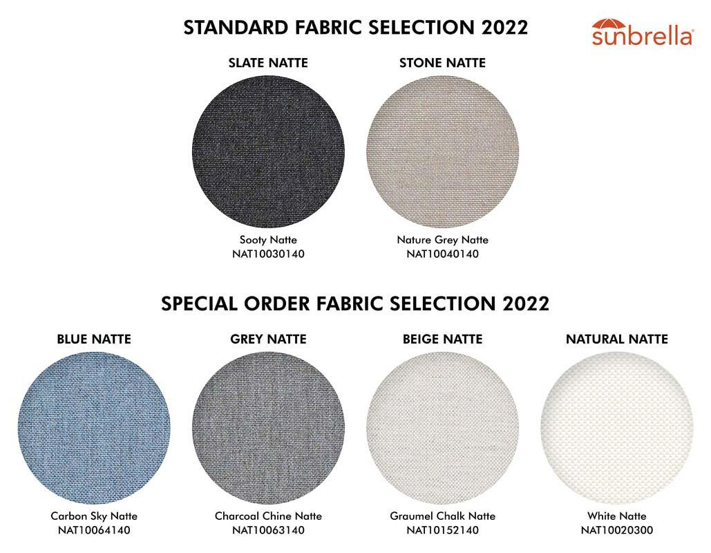 sunbrella weatherproof fabric colour card 2022