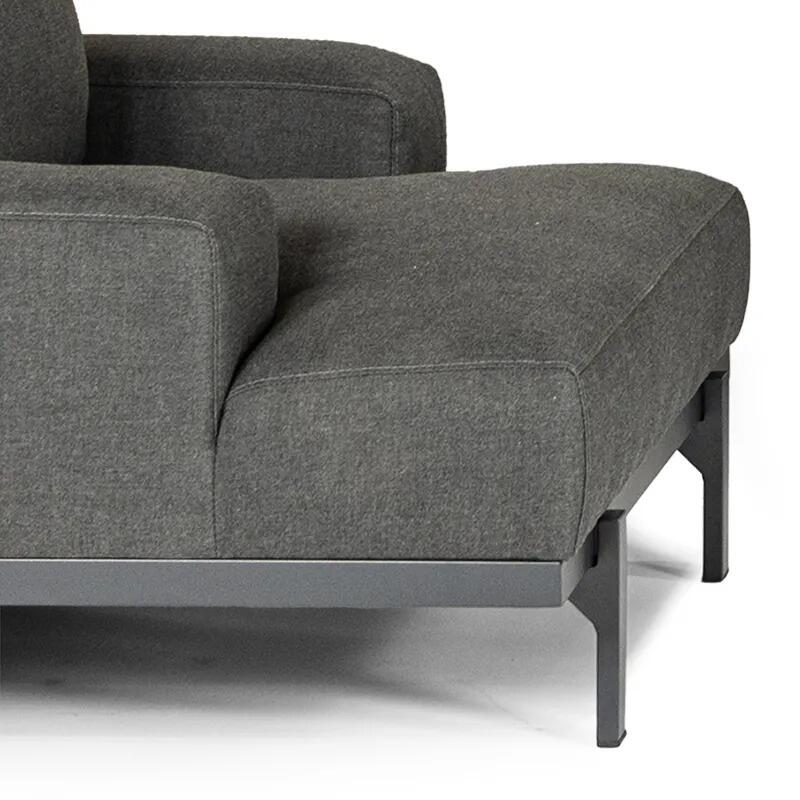 armchair grey charcoal all weather fabric garden lounge