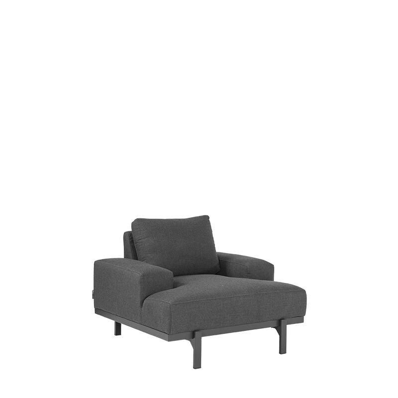 grey modern garden lounge armchair chill out all weather sunbrella fabric